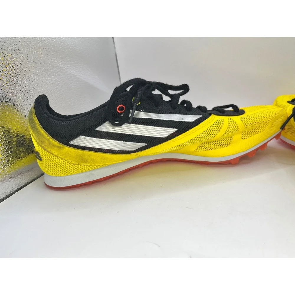 Adidas Adizero Track and Field Mens 10 Yellow Black‎ Running Shoes No Spikes